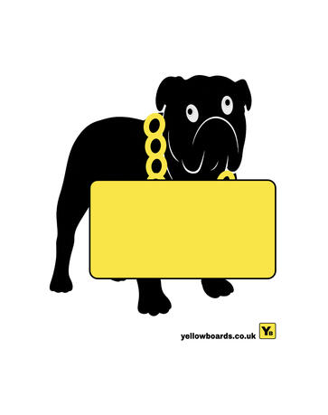 YELLOW BOARDS LOGO Yellow \Boards logo on a yellow back ground with a tHICK black frame